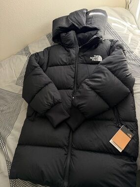 Womens The North Face Glacier Basin 600-Down Puffer Winter Parka Jacket - Black